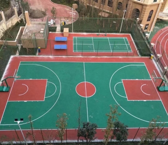 小区篮球场施工